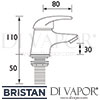 Bristan Java Basin Taps 6 Litre Flow Limit Dimensions